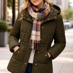 Michael Kors Brown Jacket with Belt Size L Traditional Warm Quality Cozy